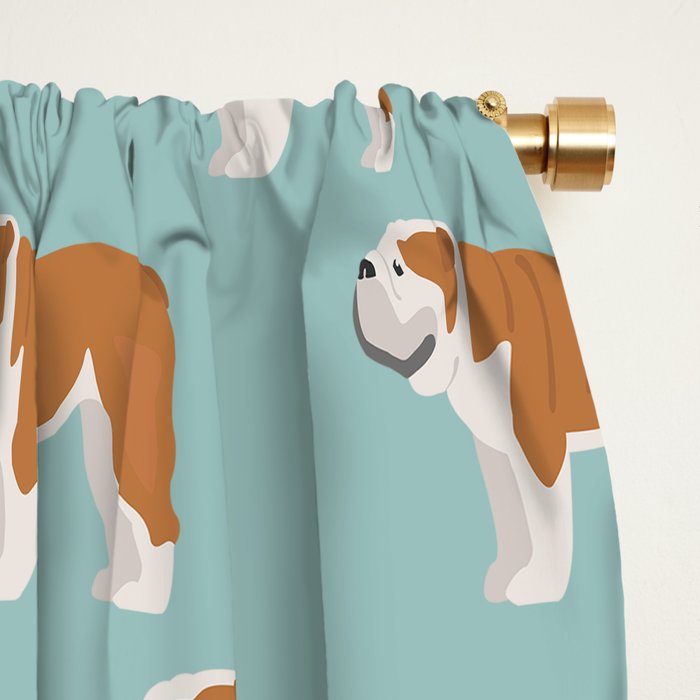 English Bulldog Window Curtain Gallery Image 2