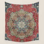 Antique Red Blue Black Persian Carpet Print Wall Tapestry Gallery Image 4