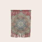Antique Red Blue Black Persian Carpet Print Wall Hanging Gallery Image 1
