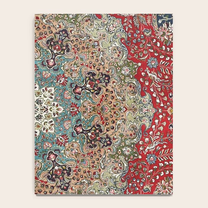 Antique Red Blue Black Persian Carpet Print Notebook Gallery Image 4