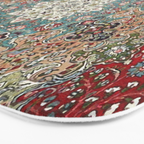 Antique Red Blue Black Persian Carpet Print Bath Mat Gallery Image 3
