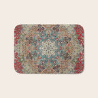 Antique Red Blue Black Persian Carpet Print Bath Mat Gallery Image 1