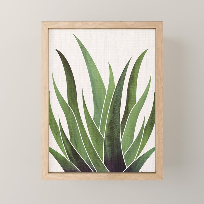 Desert Agave Succulent Illustration Mini Art Print Gallery Image 1