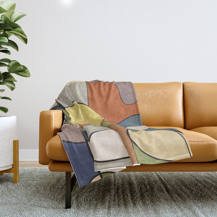 Abstract Line Art 08 Throw Blanket Gallery Image 1
