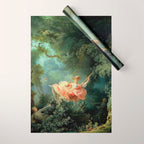 The Swing Painting By Jean-Honoré Fragonard Wrapping Paper Gallery Image 1