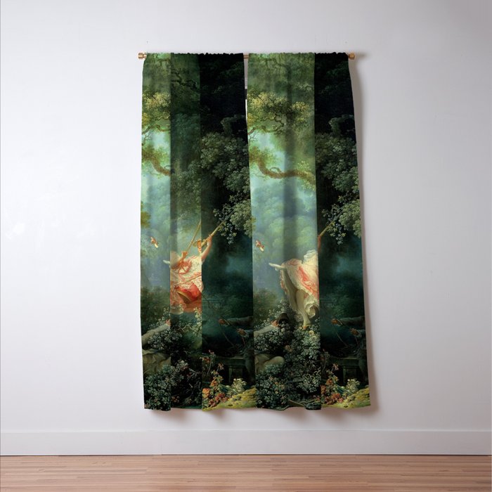 The Swing Painting By Jean-Honoré Fragonard Window Curtain Gallery Image 3