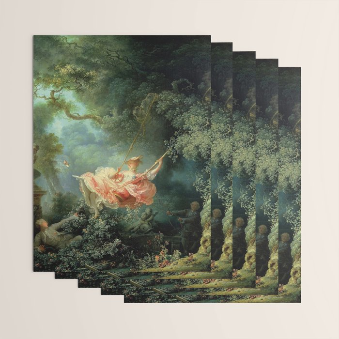The Swing Painting By Jean-Honoré Fragonard Wrapping Paper Gallery Image 3