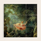 The Swing Painting By Jean-Honoré Fragonard Wood Wall Art Gallery Image 1