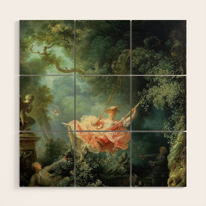 The Swing Painting By Jean-Honoré Fragonard Wood Wall Art Gallery Image 1