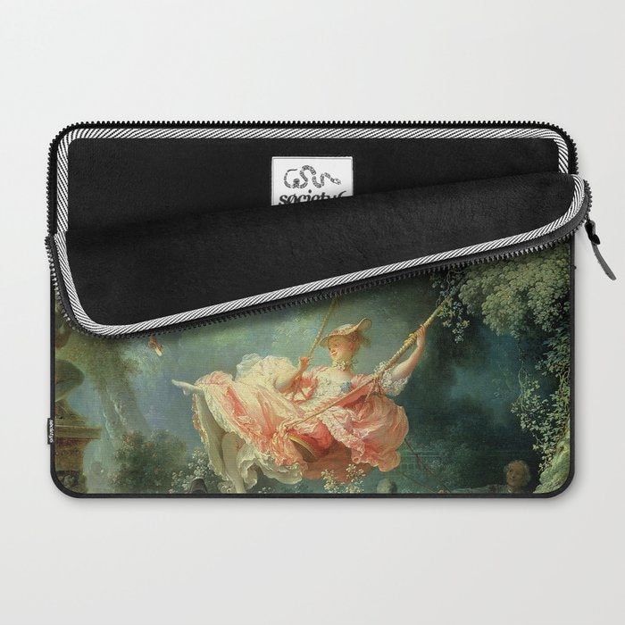 The Swing Painting By Jean-Honoré Fragonard Laptop Sleeve Gallery Image 2