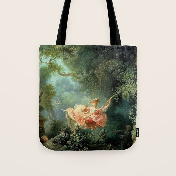 The Swing Painting By Jean-Honoré Fragonard Tote Bag Gallery Image 1