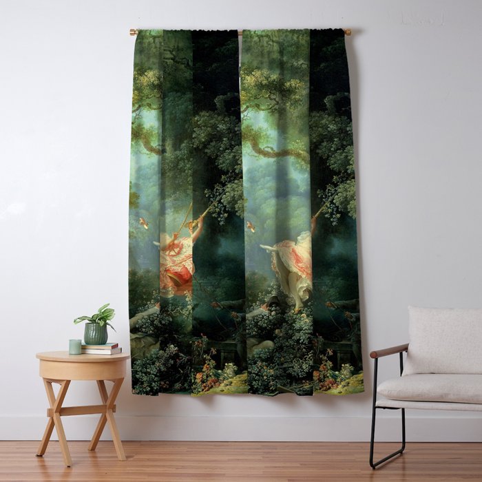 The Swing Painting By Jean-Honoré Fragonard Window Curtain Gallery Image 5