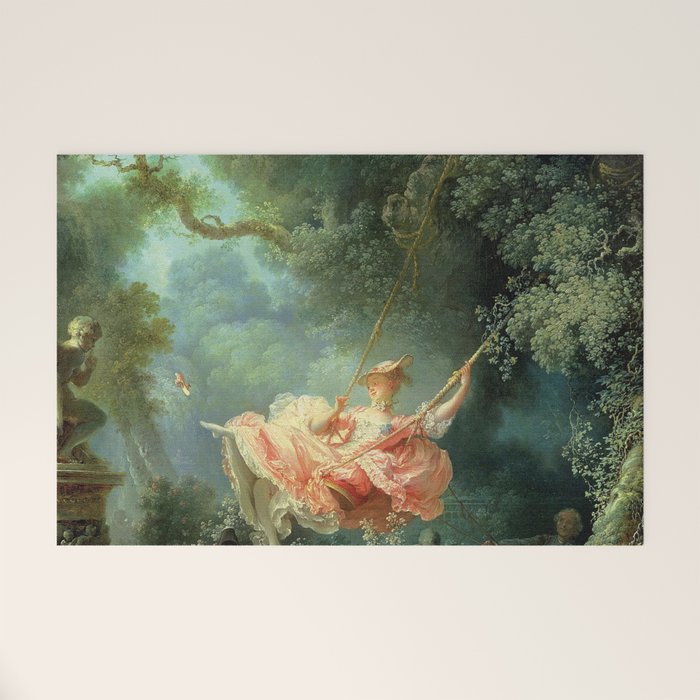 The Swing Painting By Jean-Honoré Fragonard Welcome Mat Gallery Image 1