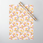 Lemons among the exotic flowers 4 Wrapping Paper Gallery Image 1