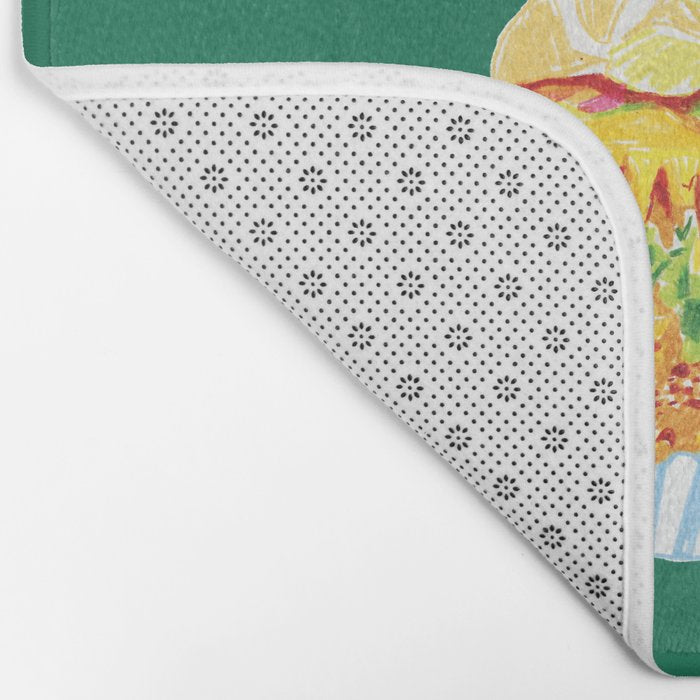 Pisces Chill Vibes in Chive Green | Zodiac Series  Bath Mat Gallery Image 2