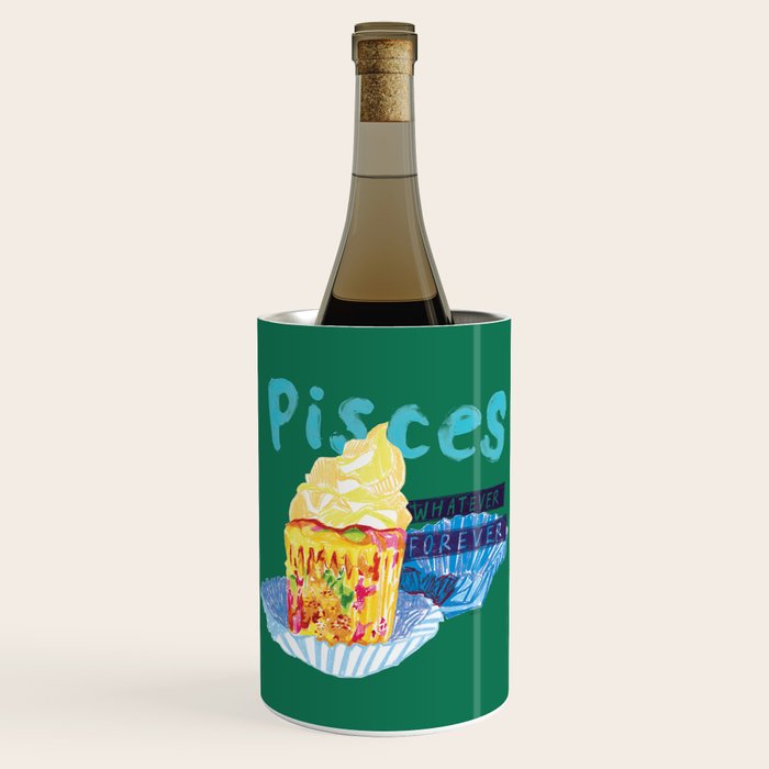 Pisces Chill Vibes in Chive Green | Zodiac Series  Wine Chiller Gallery Image 1