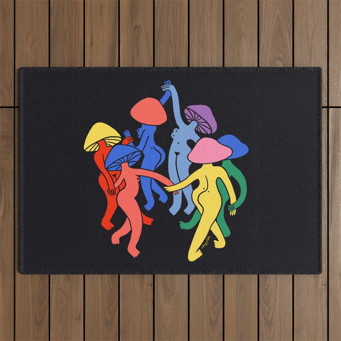 Mushroom Dance Outdoor Rug Gallery Image 1