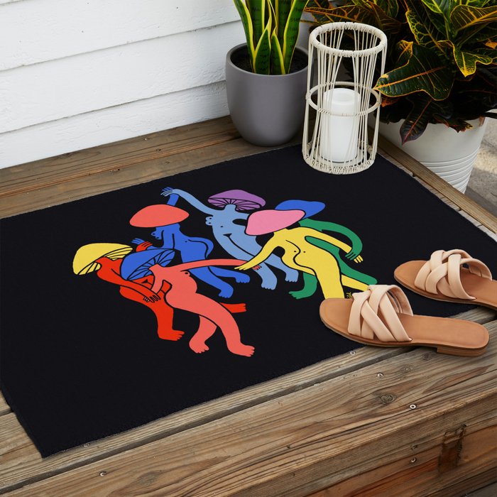 Mushroom Dance Outdoor Rug Gallery Image 2