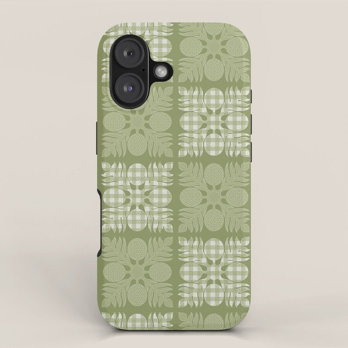 Ulu Sage Palaka Quilt iPhone Case Gallery Image 1