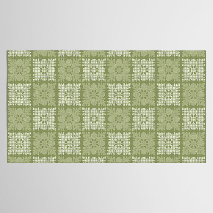 Ulu Sage Palaka Quilt Tablecloth Gallery Image 2