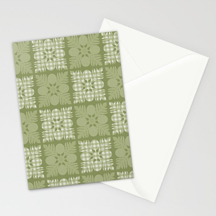Ulu Sage Palaka Quilt Stationery Card Gallery Image 2