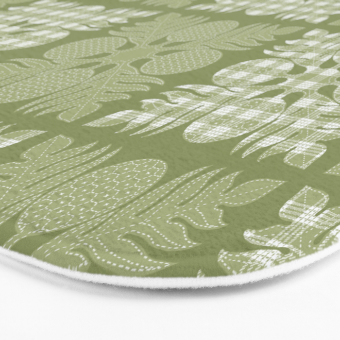 Ulu Sage Palaka Quilt Bath Mat Gallery Image 3