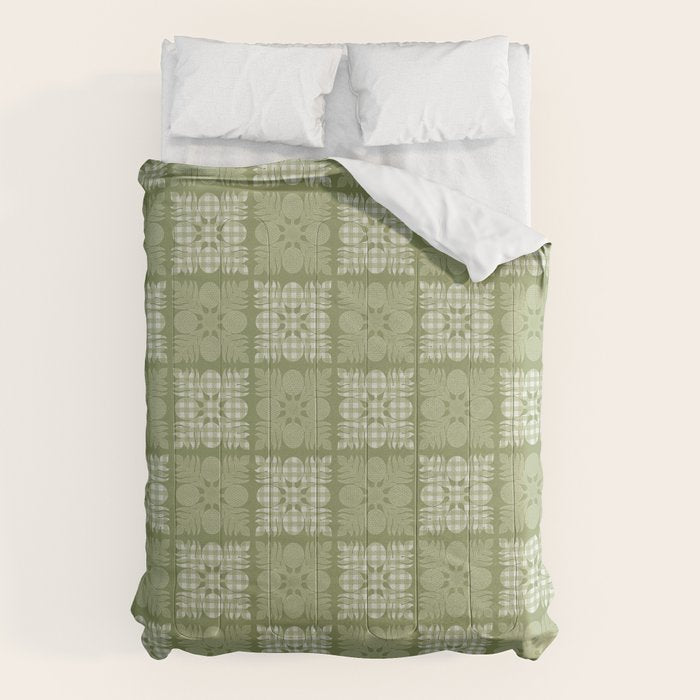 Ulu Sage Palaka Quilt Comforter Gallery Image 6