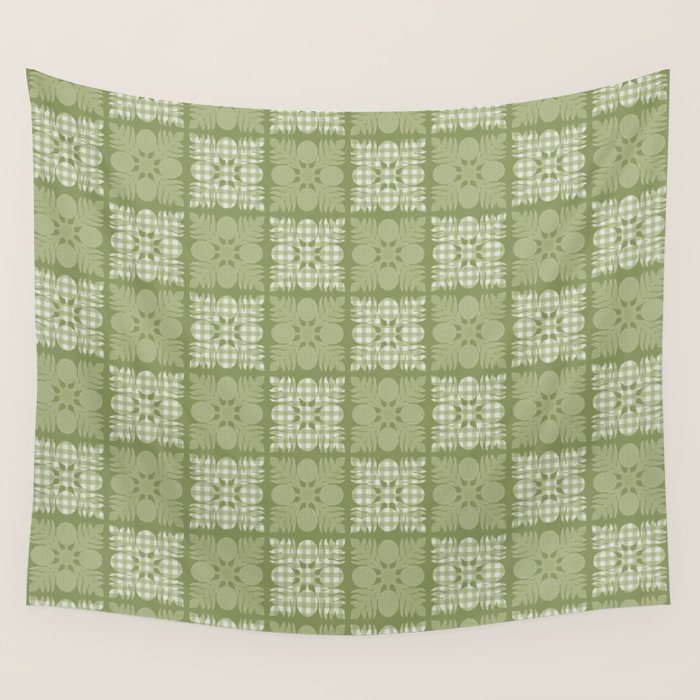 Ulu Sage Palaka Quilt Wall Tapestry Gallery Image 4