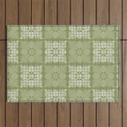 Ulu Sage Palaka Quilt Outdoor Rug Gallery Image 1