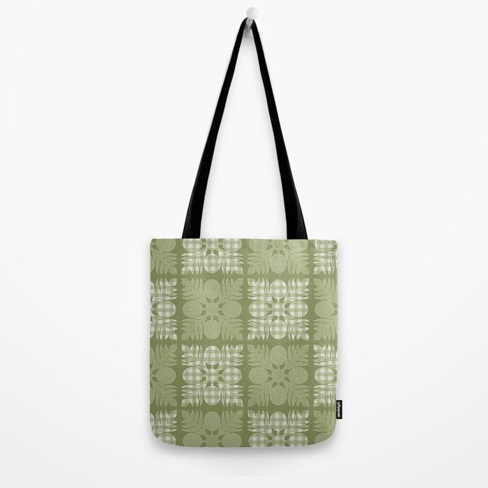 Ulu Sage Palaka Quilt Tote Bag Gallery Image 2