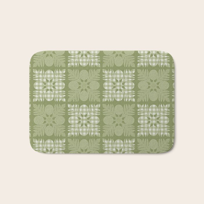 Ulu Sage Palaka Quilt Bath Mat Gallery Image 1