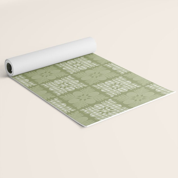 Ulu Sage Palaka Quilt Yoga Mat Gallery Image 2