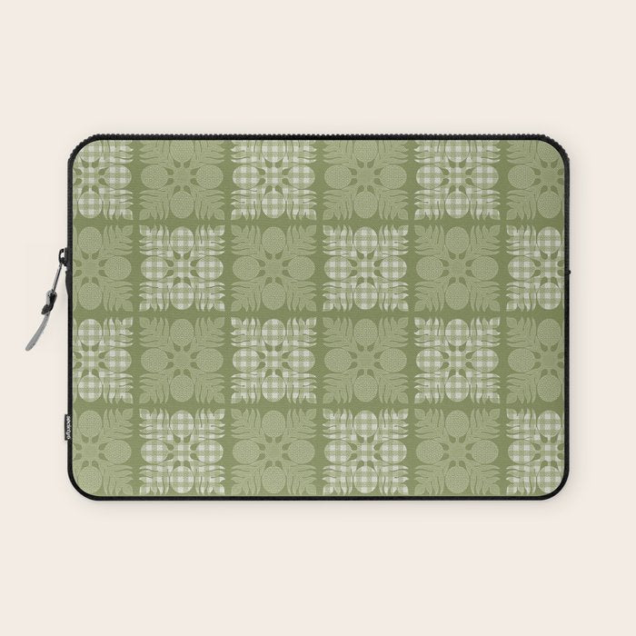 Ulu Sage Palaka Quilt Laptop Sleeve Gallery Image 1