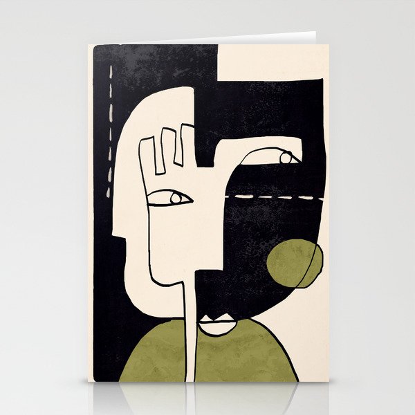 Abstract Face 55/2 Stationery Card Gallery Image 1