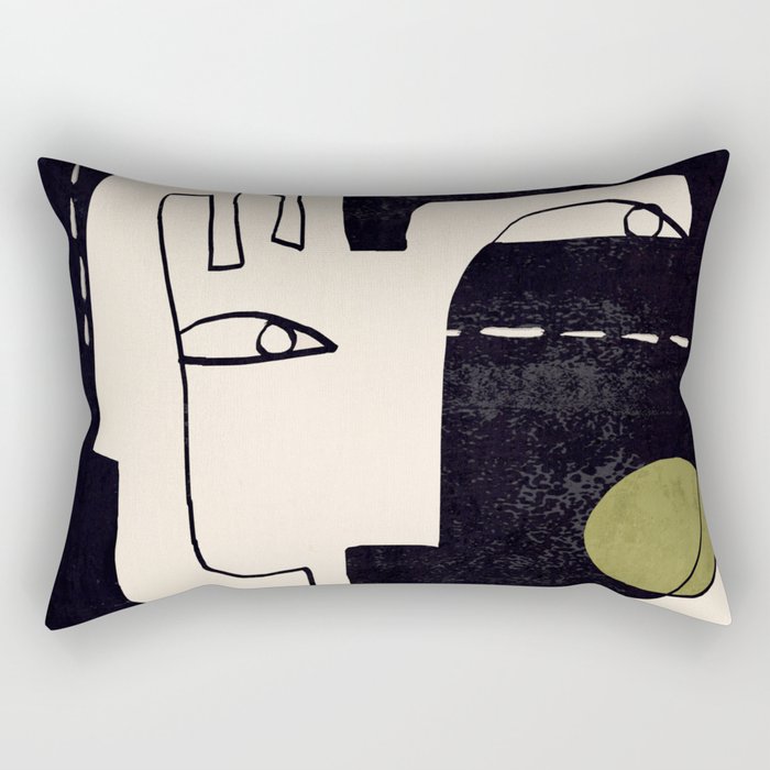 Abstract Face 55/2 Rectangular Pillow Gallery Image 1