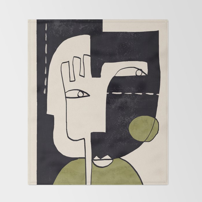 Abstract Face 55/2 Throw Blanket Gallery Image 2