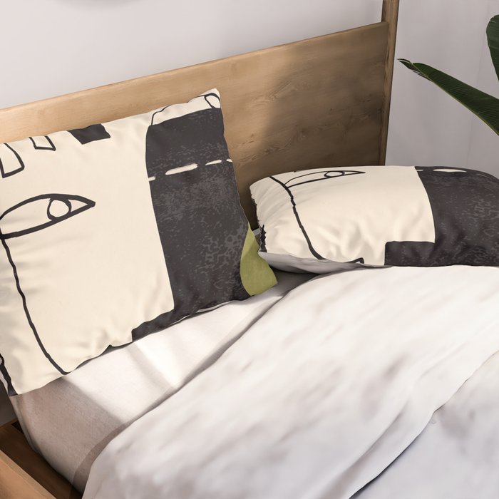 Abstract Face 55/2 Pillow Sham Gallery Image 2