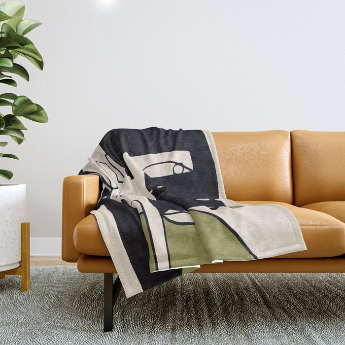 Abstract Face 55/2 Throw Blanket Gallery Image 1