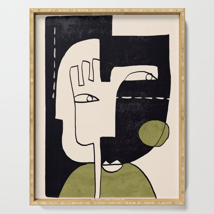 Abstract Face 55/2 Serving Tray Gallery Image 1