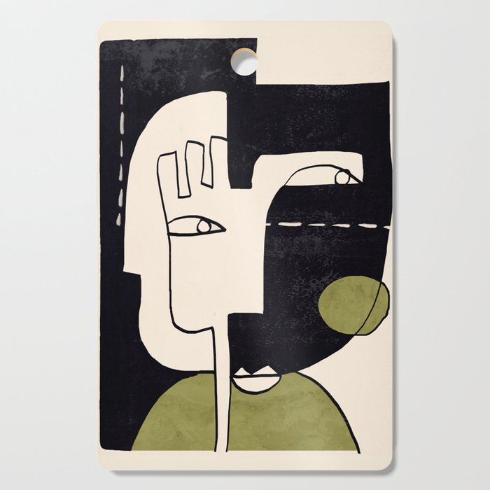 Abstract Face 55/2 Cutting Board Gallery Image 1