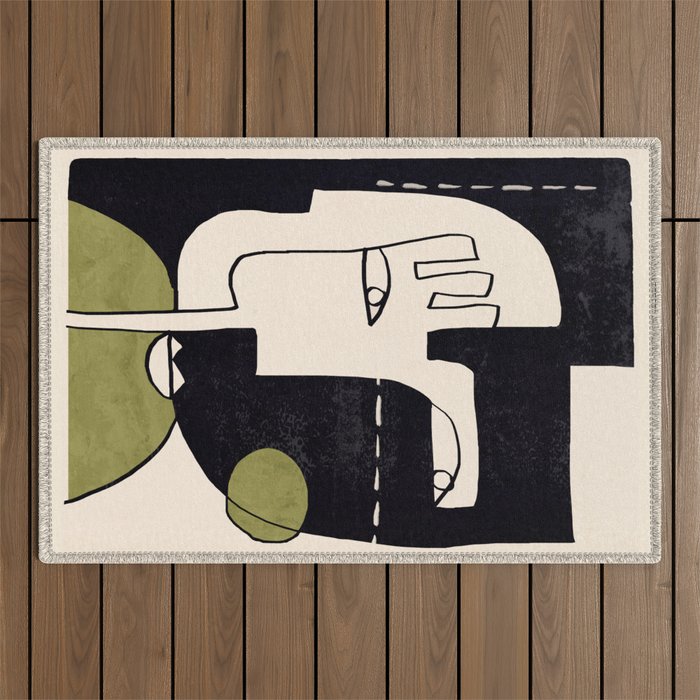 Abstract Face 55/2 Outdoor Rug Gallery Image 1