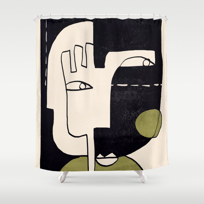 Abstract Face 55/2 Shower Curtain Gallery Image 1