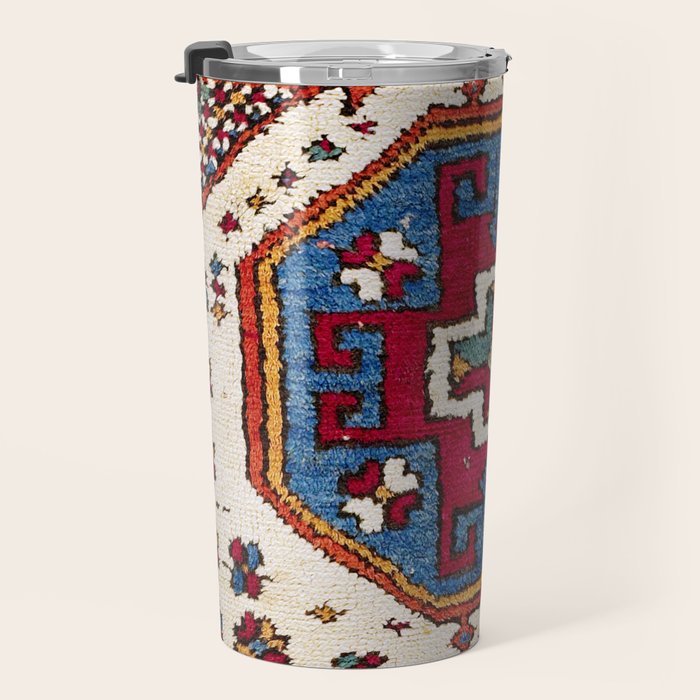 Kozak Bergama Turkish  Antique Rug Print Travel Mug Gallery Image 3