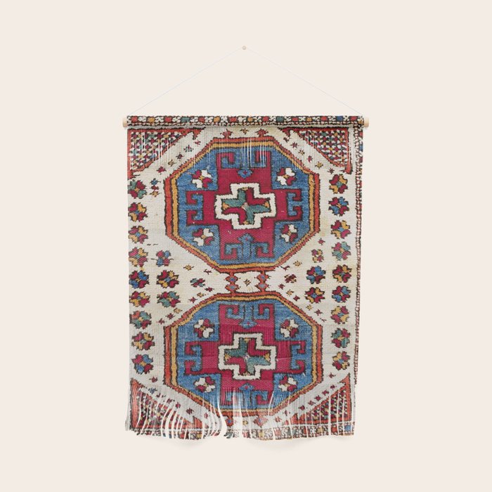 Kozak Bergama Turkish  Antique Rug Print Wall Hanging Gallery Image 1