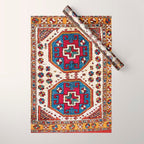 Kozak Bergama Turkish  Antique Rug Print Wrapping Paper Gallery Image 1