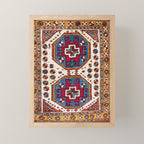 Kozak Bergama Turkish  Antique Rug Print Mini Art Print Gallery Image 1