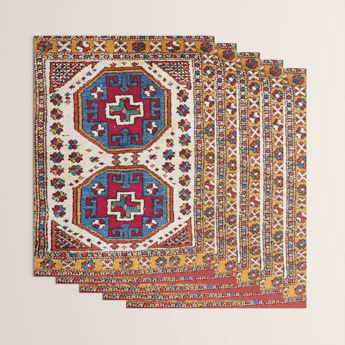 Kozak Bergama Turkish  Antique Rug Print Wrapping Paper Gallery Image 3