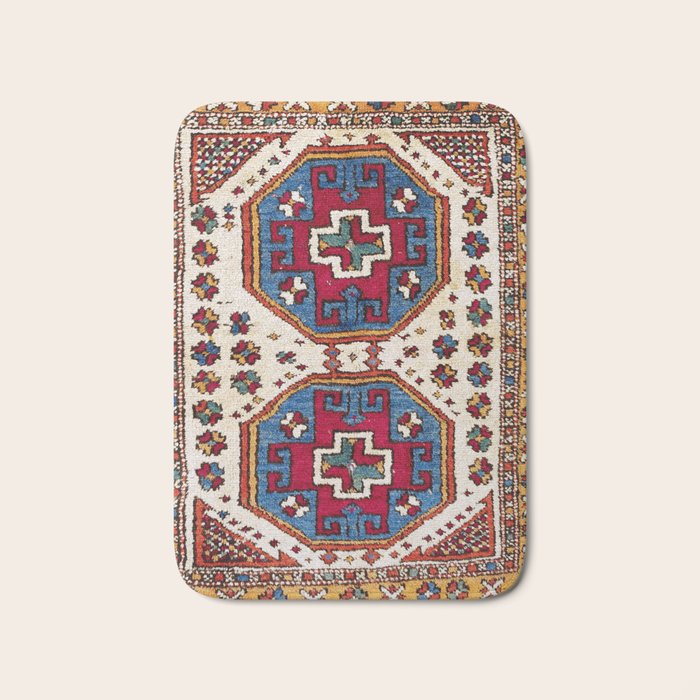 Kozak Bergama Turkish  Antique Rug Print Bath Mat Gallery Image 1