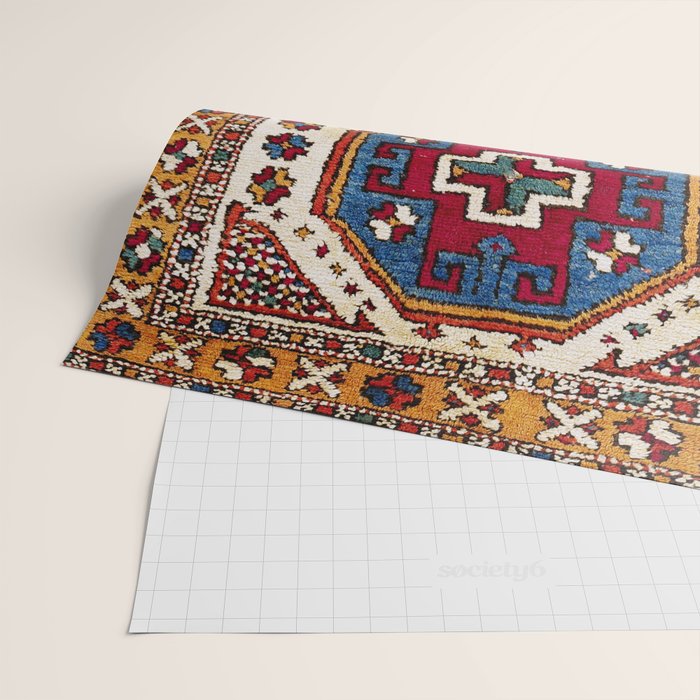 Kozak Bergama Turkish  Antique Rug Print Wrapping Paper Gallery Image 2