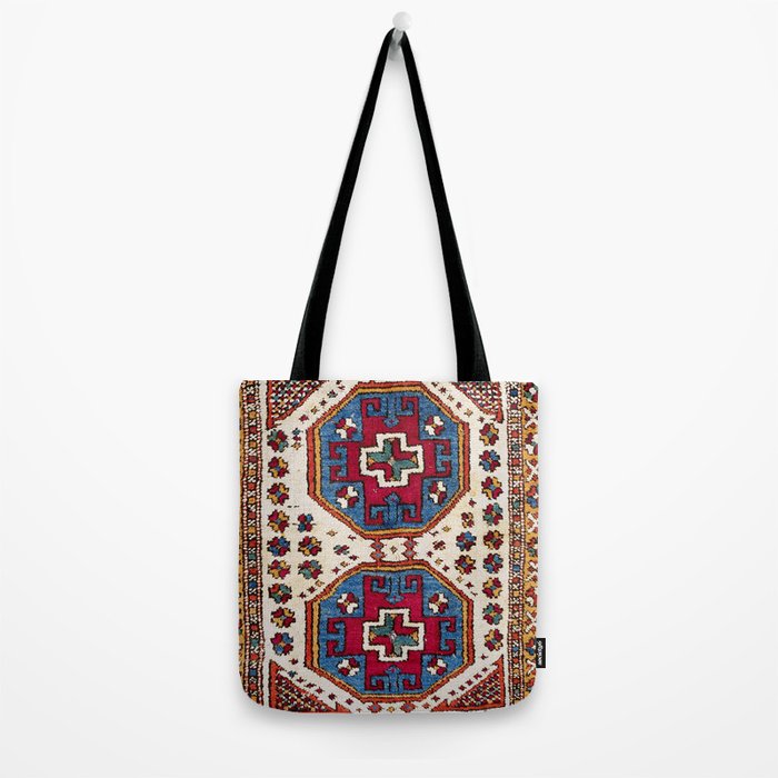 Kozak Bergama Turkish  Antique Rug Print Tote Bag Gallery Image 2